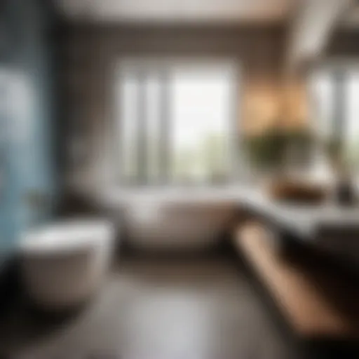 Elegant Geometric Bathroom Runner