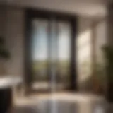 Sophisticated Glass Door Design Elegant glass door with intricate design
