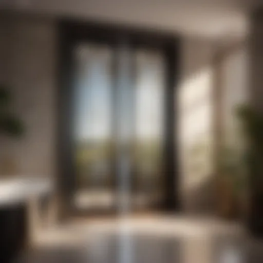 Sophisticated Glass Door Design Elegant glass door with intricate design
