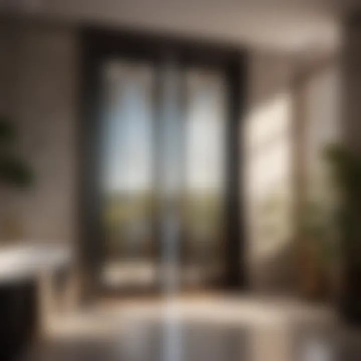 Sophisticated Glass Door Design Elegant glass door with intricate design