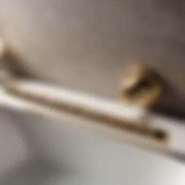 Sophisticated Bath Grab Bar Design Elegant grab bar with intricate design