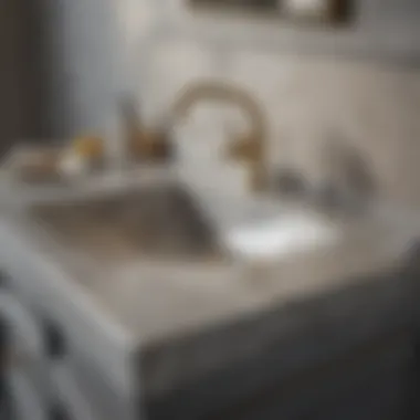 Close-up of Elegant Granite Surface Close-up of granite surface on an elegant bathroom vanity