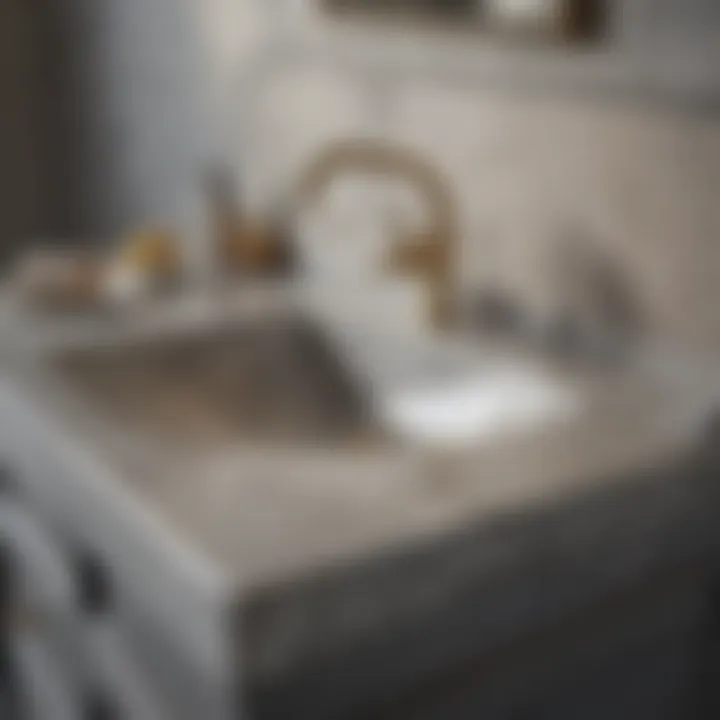 Close-up of Elegant Granite Surface Close-up of granite surface on an elegant bathroom vanity