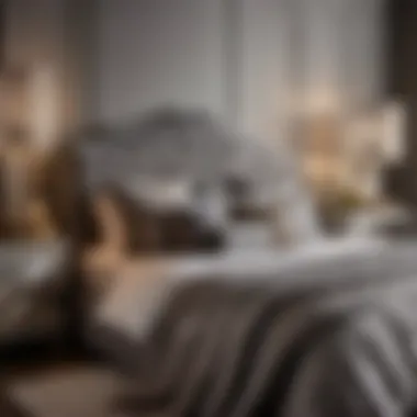 Glamorous Decor Accents with Diamond Embellishments Elegant Gray Bedroom Set with Diamond Accents - Glamorous Decor