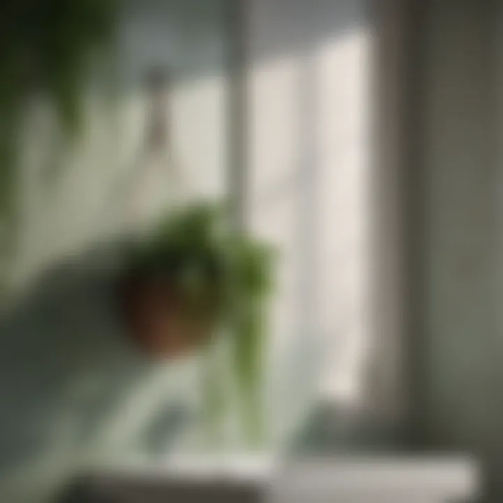 Botanical Beauty Elegant green plant hanging in bathroom