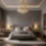 Elegant Grey Bedroom Furniture Set in Luxurious Setting