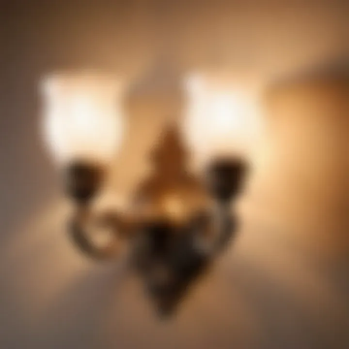 Antique bronze vanity light showcasing exquisite craftsmanship