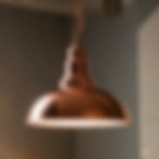 Gleaming Copper Pendant Light Fixture