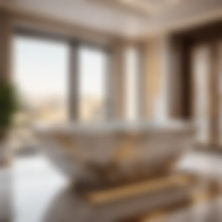 Elegant Jacuzzi Style Bathtub with Marble Surround