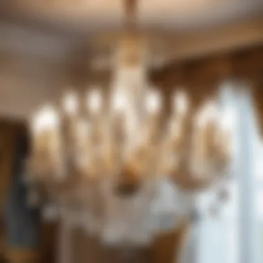 Sparkling Crystal Chandelier Adding Glamour to Bedroom Decor Elegant Crystal Chandelier