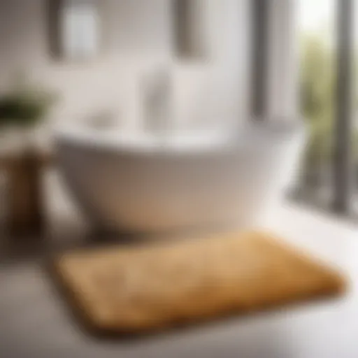 Elegant L-Shaped Bath Mat in Luxurious Bathroom