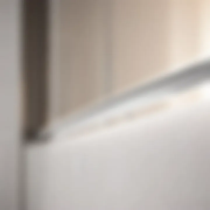 Elegant magnetic strip for bathroom blind installation