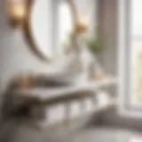 Elegant Marble Bathroom Shelf Stand