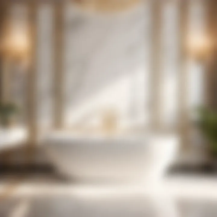 Elegant marble bathtub surround kit for luxurious bathrooms