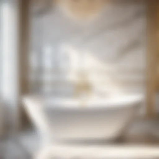 Elegant marble bathtub surround