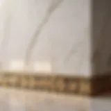 Luxurious Marble Border Tile for Bathroom Walls Elegant Marble Border Tile