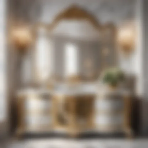 Elegant Marble Finish Vanity