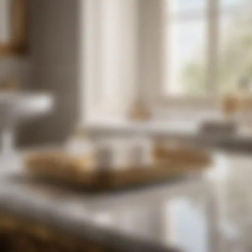 Luxurious Marble Large Bathroom Tray Elegant Marble Large Bathroom Tray