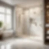 Elegant marble shower tile