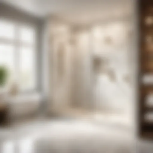 Elegant marble shower tile