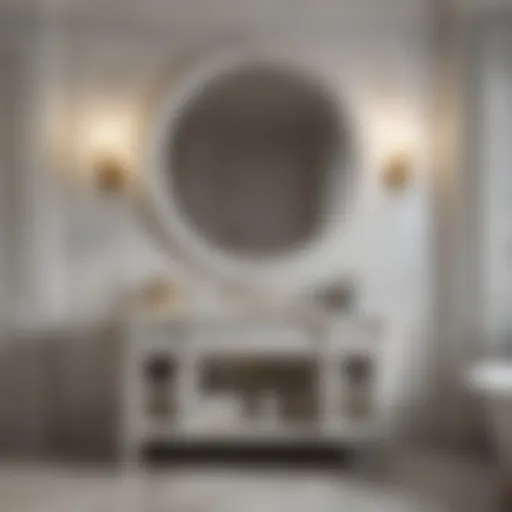 Elegant marble vanity in a spacious bathroom