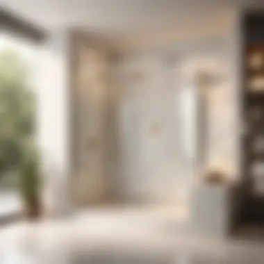 Sleek Marble Walk-In Shower Design Elegant Marble Walk-In Shower