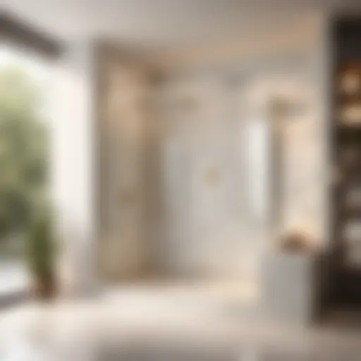 Sleek Marble Walk-In Shower Design Elegant Marble Walk-In Shower