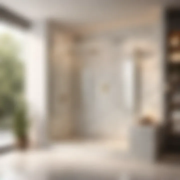 Sleek Marble Walk-In Shower Design Elegant Marble Walk-In Shower