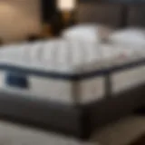 Elegant mattress display in upscale boutique