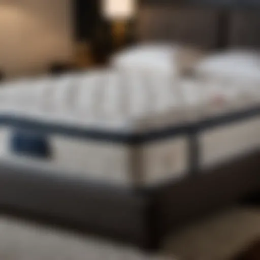 Elegant mattress display in upscale boutique