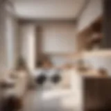 Sophisticated Minimalism in Laundry Room Design Elegant minimalistic laundry room with deep wall cabinets