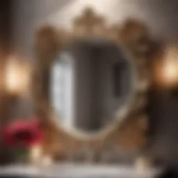 Elegant mirror with intricate floral pattern