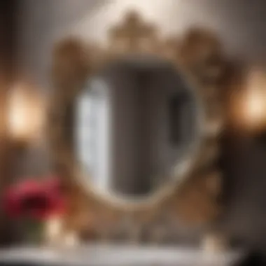 Elegant mirror with intricate floral pattern