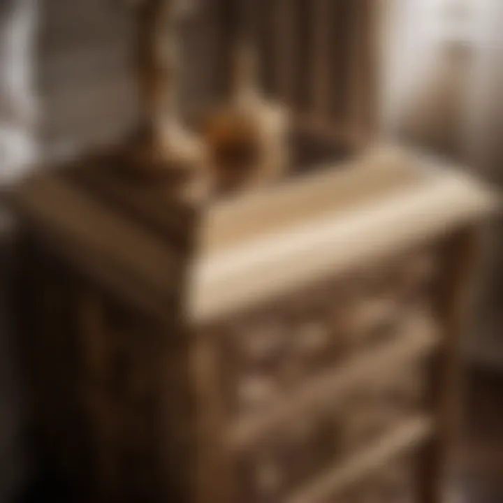 Elegant Monarch Bedside Table with Ornate Details Elegant Monarch Bedside Table with Ornate Details