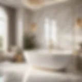 Marble Accents Elegance Elegant neutral color bathroom with marble accents