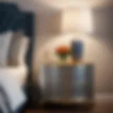 Elegant Nightstand with Floral Vase Elegant Nightstand with Floral Vase