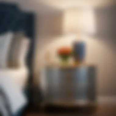 Elegant Nightstand with Floral Vase Elegant Nightstand with Floral Vase