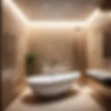 Elegant one-piece shower bathtub unit design