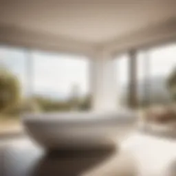 Elegant Oval Bathtub with Freestanding Design