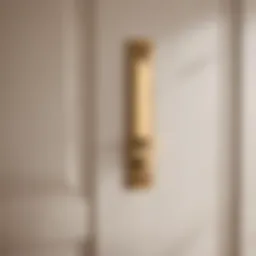 Elegant paintbrush strokes on a bedroom door