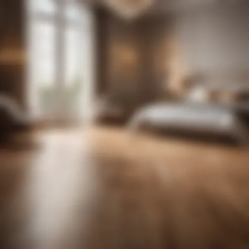 Elegant Parquet Flooring in Master Bedroom
