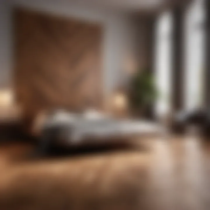 Elegant Parquet Wooden Flooring Bedroom