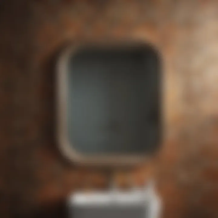 Elegant Tile Layout An elegant layout of patterned and solid bathroom tiles.