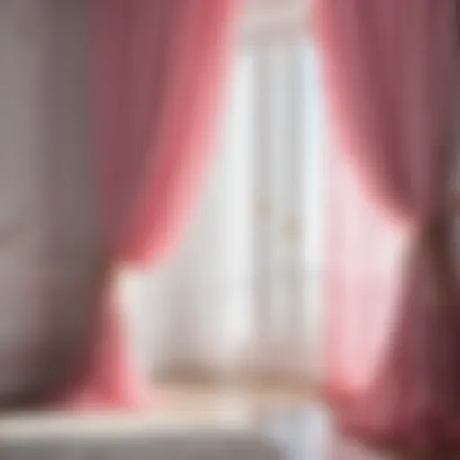 Elegant Pink Ruffle Curtain