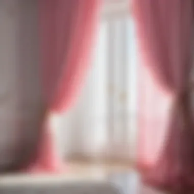 Elegant Pink Ruffle Curtain Elegant Pink Ruffle Curtain