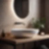 Elegant porcelain bathroom sink