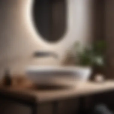 Elegant porcelain bathroom sink