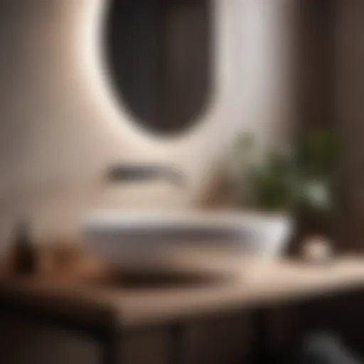Elegant porcelain bathroom sink