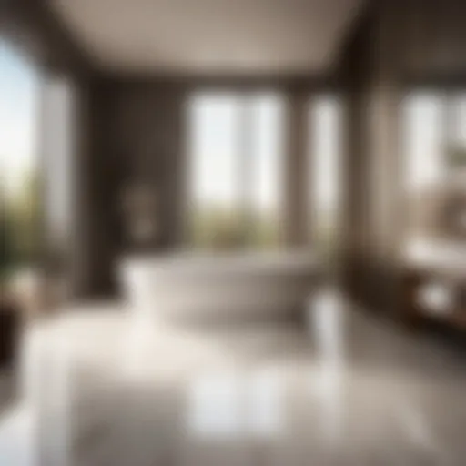 Sleek and Stylish Porcelain Flooring Elegant non-slip porcelain tile flooring