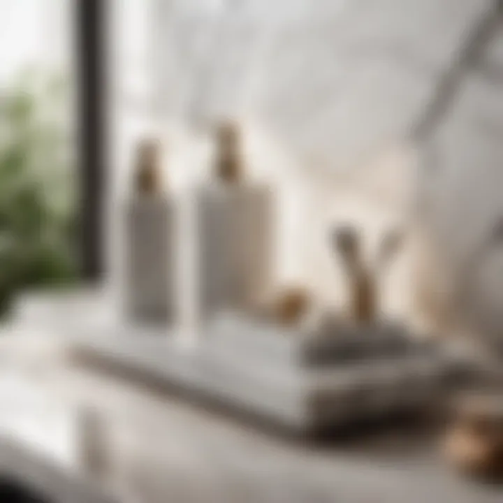 Marble bathroom organizer showcasing elegant and practical storage solutions